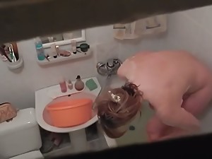 Mom in bathroom - Spy cam Part 2 -..